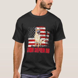Duitse Herdershond Vader Amerikaanse Vlag 4 juli H T-shirt