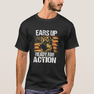 Duitse Herdershond Vader Patriottisch Amerika T-shirt