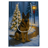 Duitse Herdershond Vakantie Medium Cadeauzakje (Achterkant)