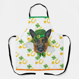 Duitse Herdershond Vakantiedecoratie St. Patrick's Schort