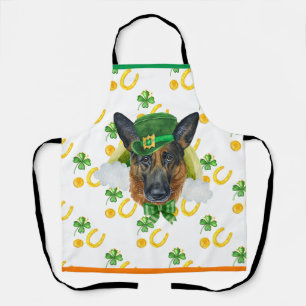 Duitse Herdershond Vakantiedecoratie St. Patrick's Schort