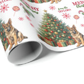 Duitse herdershond vakantiestamboom cadeaupapier (Rol Hoek)