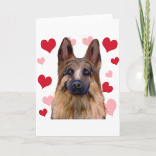 Duitse Herdershond Valentijn Feestdagen Kaart