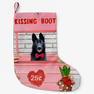 Duitse Herdershond Valentijnsdag Kusstand Kleine Kerstsok