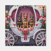 Duitse Herdershond Valentijnsdag Magneet (Voorkant)