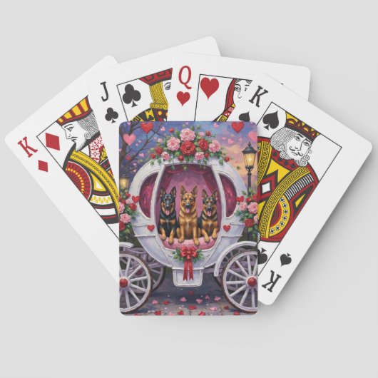 Duitse Herdershond Valentijnsdag  Pokerkaarten (Achterkant)