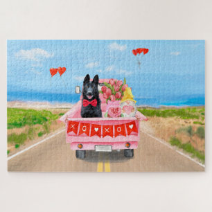 Duitse Herdershond Valentijnsdag Vrachtwagen Hartj Legpuzzel