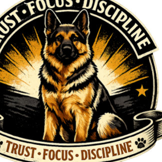 Duitse Herdershond Vertrouwen Focus Discipline Sti Vierkante Sticker
