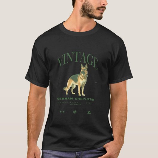 Duitse Herdershond Vintage T-shirt (Voorkant)