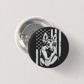 Duitse herdershond VS Amerikaanse vlag 4 juli Ronde Button 3,2 Cm (Voorkant /achterkant)