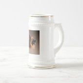 Duitse herdershond Waterverf kunstportret Bierpul (Voorkant rechts)