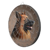 Duitse herdershond Waterverf kunstportret Dartbord (Voorkant Rechts)