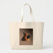 Duitse herdershond Waterverf kunstportret Grote Tote Bag (Voorkant)