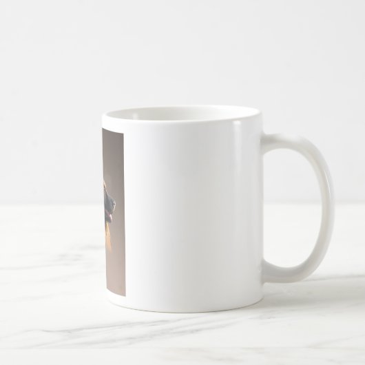 Duitse herdershond Waterverf kunstportret Koffiemok (Rechts)