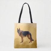 Duitse herdershond Waterverf Tote Bag (Voorkant)