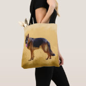 Duitse herdershond Waterverf Tote Bag (Dichtbij)