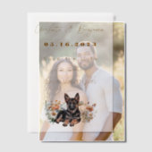 Duitse herdershond Wildflowers Save the Date Vellum Uitnodigingen (Offset (Koppel))