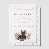 Duitse herdershond Wildflowers Save the Date Vellum Uitnodigingen (Offset (Uitnodiging))
