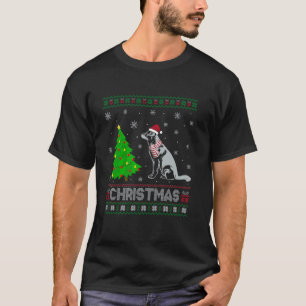 Duitse Herdershond Xmas Boom Verlichting Lelijke K T-shirt