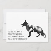 Duitse herdershond Zwart Bedankkaart (Voorkant)