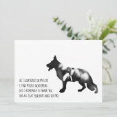 Duitse herdershond Zwart Bedankkaart (Staand voorkant)