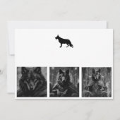 Duitse herdershond Zwart Bedankkaart (Achterkant)