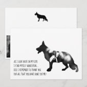 Duitse herdershond Zwart Bedankkaart (Voorkant / Achterkant)