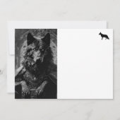 Duitse herdershond Zwart Bedankkaart (Achterkant)