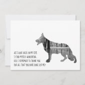 Duitse herdershond Zwart Bedankkaart (Voorkant)