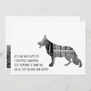 Duitse herdershond Zwart Bedankkaart