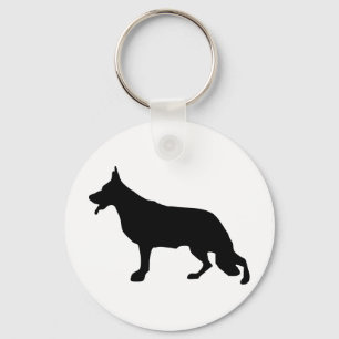 Duitse Herdershond zwart Sleutelhanger