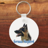 Duitse Herdershond (zwart/tan) Naam Sleutelhanger (Voorkant)