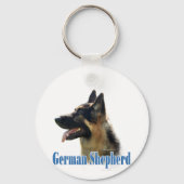 Duitse Herdershond (zwart/tan) Naam Sleutelhanger (Achterkant)