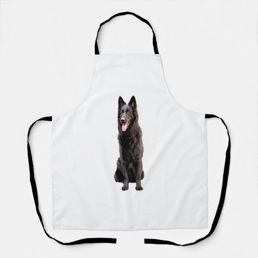 Duitse Herdershond Zwarte Hond Schort (Voorkant)