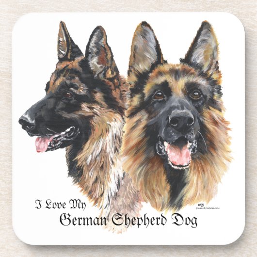 Duitse Herdershonden Bier Onderzetter (Voorkant)