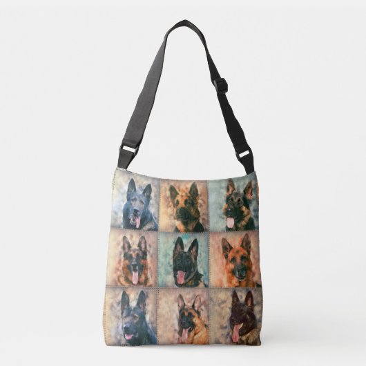 Duitse herdershonden - GSD - Collage voor digitale Crossbody Tas (Voorkant)