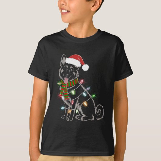Duitse herdershonden Kerstmis T-shirt (Voorkant)