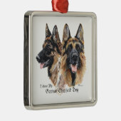 Duitse Herdershonden Metalen Ornament (Rechts)
