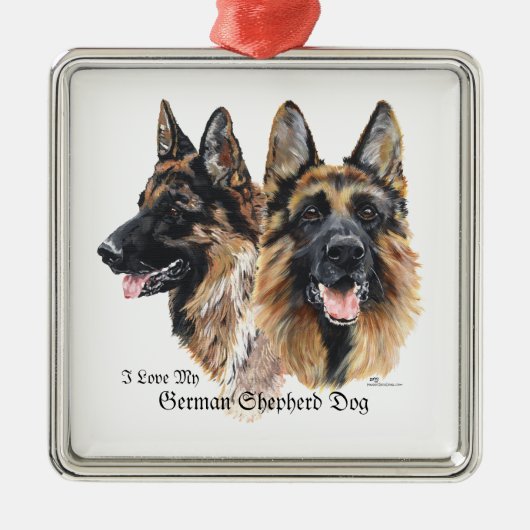 Duitse Herdershonden Metalen Ornament (Voorkant)