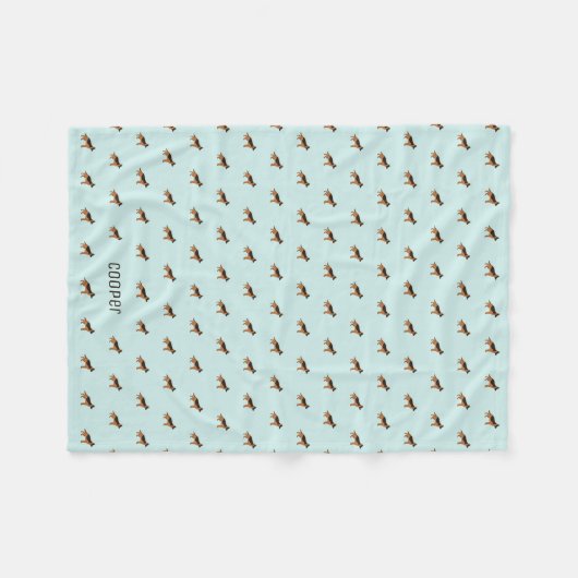 Duitse herdershonden patroon gepersonaliseerd fleece deken (Voorkant (Horizontaal))