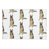 Duitse herdershonden patroon | Leuke huisdier kuns Kussensloop (Voorkant)