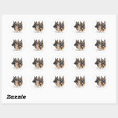 Duitse Herdershonden Ronde Sticker (Vel)