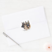 Duitse Herdershonden Ronde Sticker (Envelop)