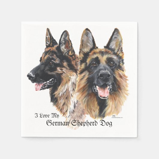 Duitse herdershonden servetten (Voorkant)