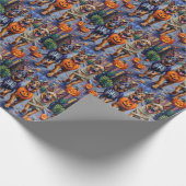 Duitse Herdershonden Trick-or-Treating Halloween Cadeaupapier (Hoek)