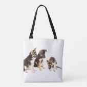 Duitse herdershonden zitten tote bag (Achterkant)