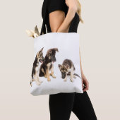 Duitse herdershonden zitten tote bag (Dichtbij)