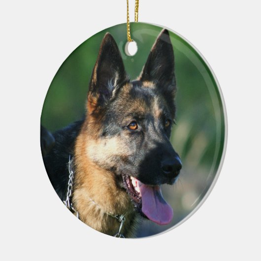 Duitse herdersierplant keramisch ornament (Links)