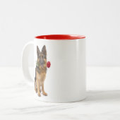 Duitse Herdersliefde Tweekleurige Koffiemok (Voorkant links)