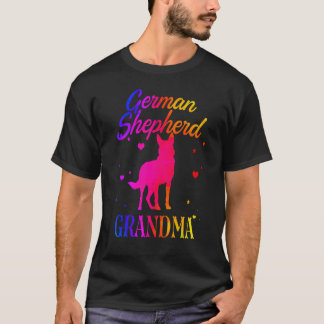 Duitse Herdersoma Tie Dye Kleuren Hond Moeder T-shirt